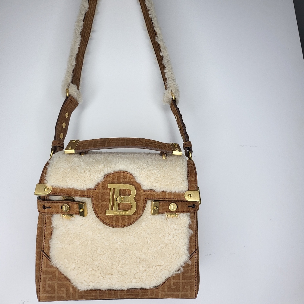 Balmain BBuzz 23 Shearling & Suede